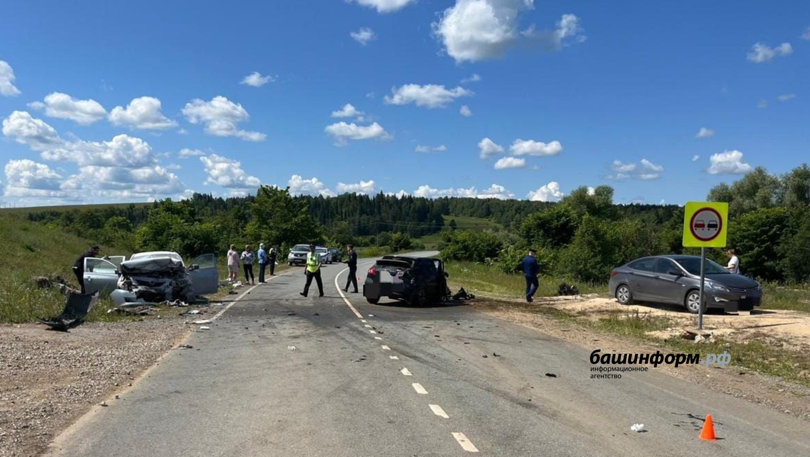 В Башкирии пассажирка иномарки погибла в ДТП